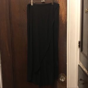 High to low wrap maxi skirt